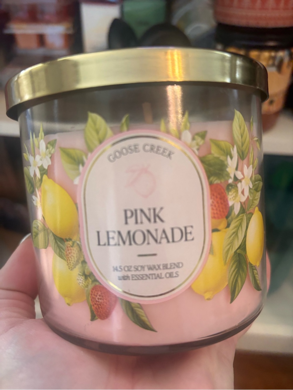 Goose Creek Pink Lemonade Scented Candle - Pink